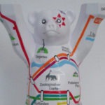 White Buddy Bear decorated with Berlin underground motifs