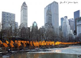 Projektgrafik aus dem Werk von Christo und Jeanne-Claude