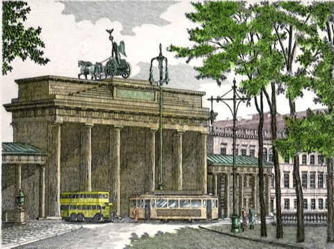 Radierung Brandenburger Tor