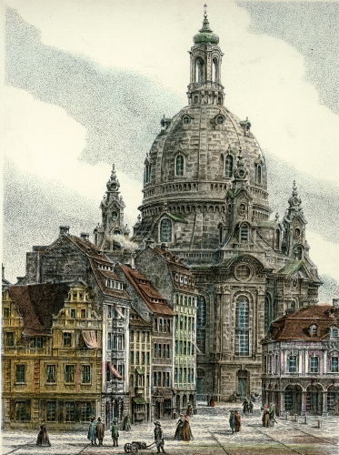 Radierung Frauenkirche