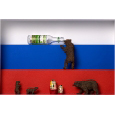 Russland als plastisches Flaggenobjekt von Volker Kühn